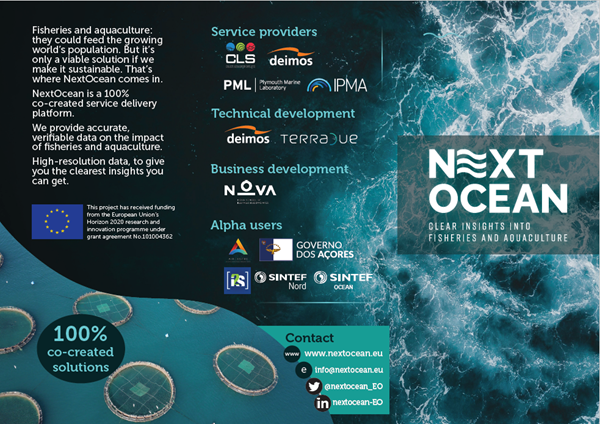 Front page of NextOcean brochure